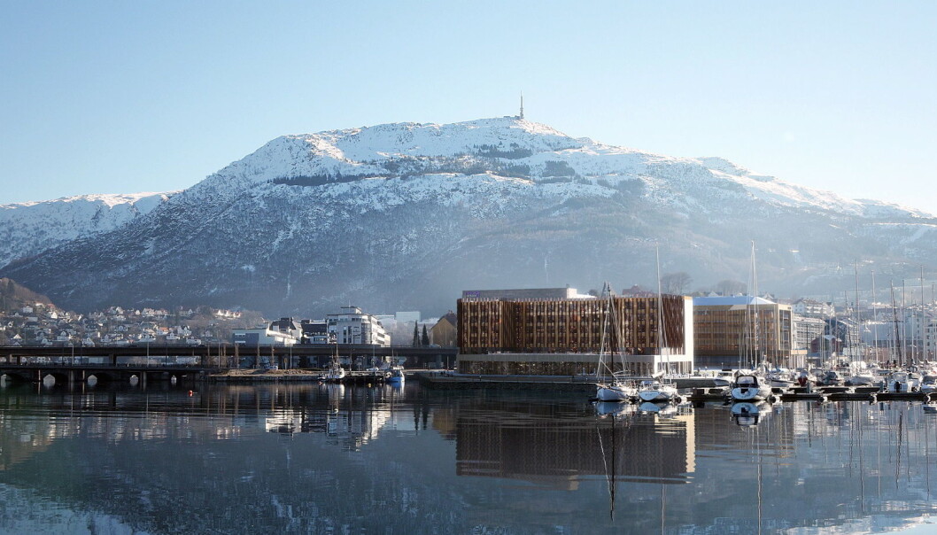 Åpningen av Moxy Bergen er utsatt til begynnelsen av mai. (Foto: Moxy Bergen) Åpningen av Moxy Bergen er utsatt til begynnelsen av mai. (Foto: Moxy Bergen)