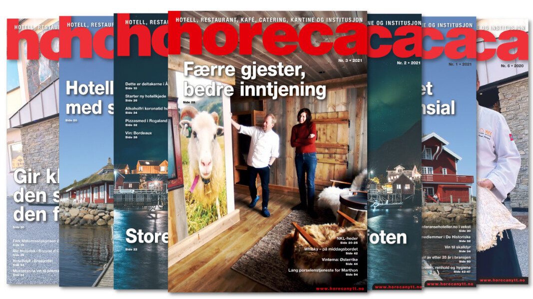 Forsiden på Horecas tredje utgave i 2021. (Foto: Ketil Sandviken/layout: Kari-Anne Ruud) Forsiden på Horecas tredje utgave i 2021. (Foto: Ketil Sandviken/layout: Kari-Anne Ruud)