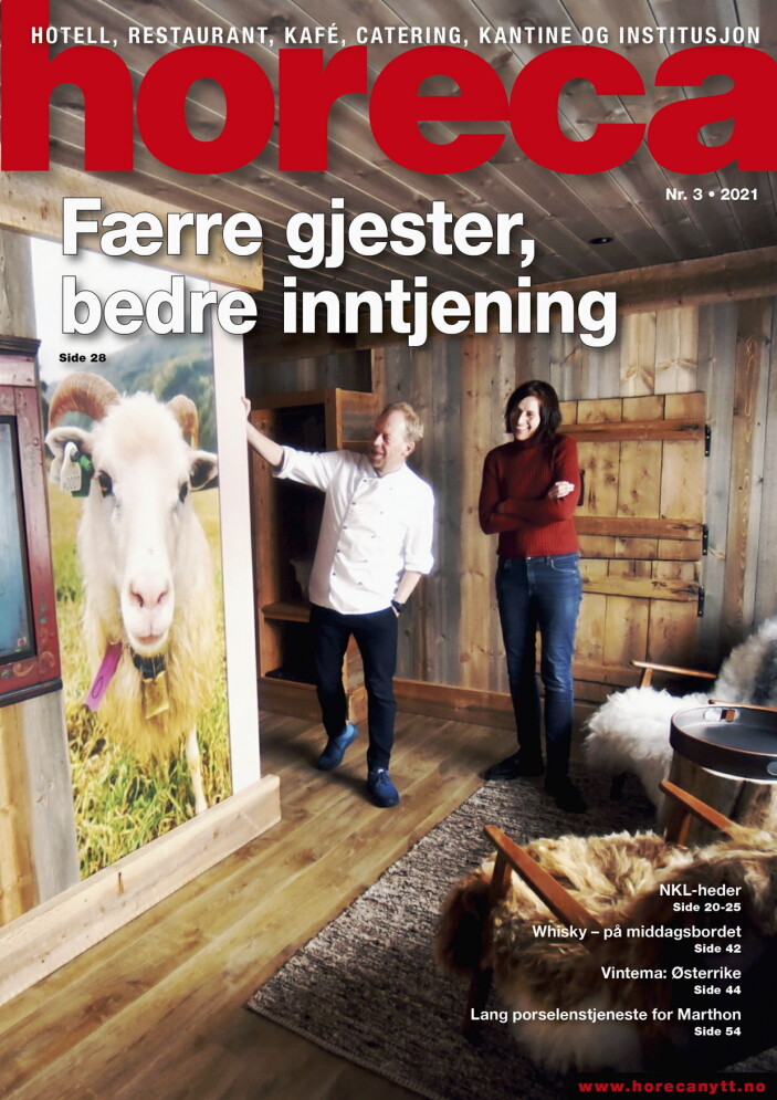 Forsiden på Horecas tredje utgave i 2021. (Foto: Ketil Sandviken/layout: Kari-Anne Ruud) Forsiden på Horecas tredje utgave i 2021. (Foto: Ketil Sandviken/layout: Kari-Anne Ruud)