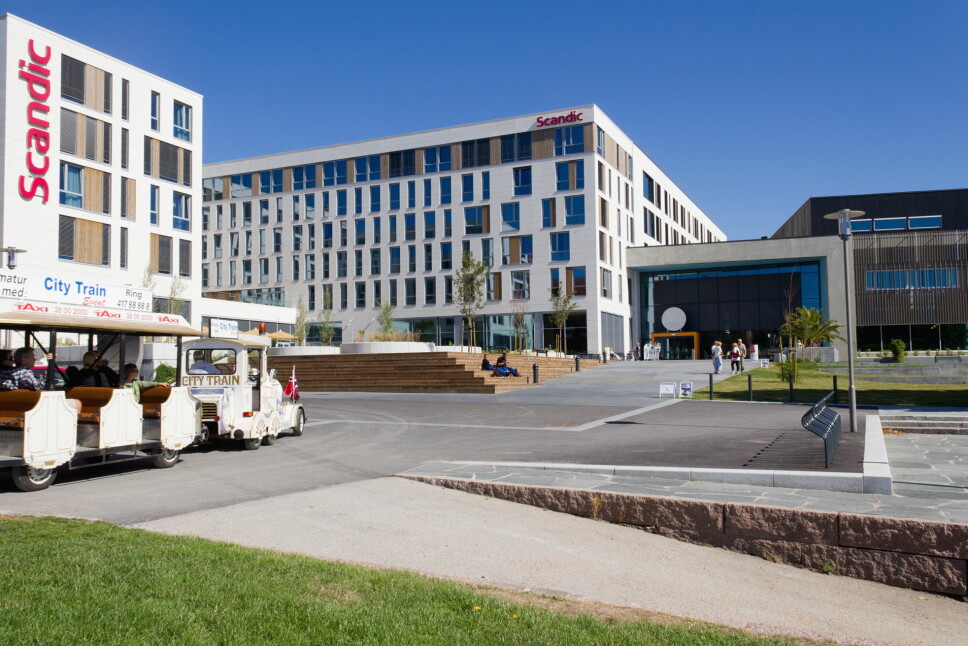 Scandic Bystranda i Kristiansand er ett av mange hoteller der du nå kan bo som student. (Arkivfoto: Scandic Hotels)