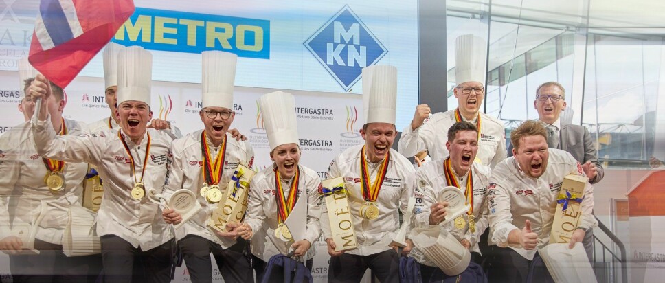 Det norske kokkelandslaget tok gull i OL i Stuttgart i februar 2020. (Foto: NKL, arkiv)