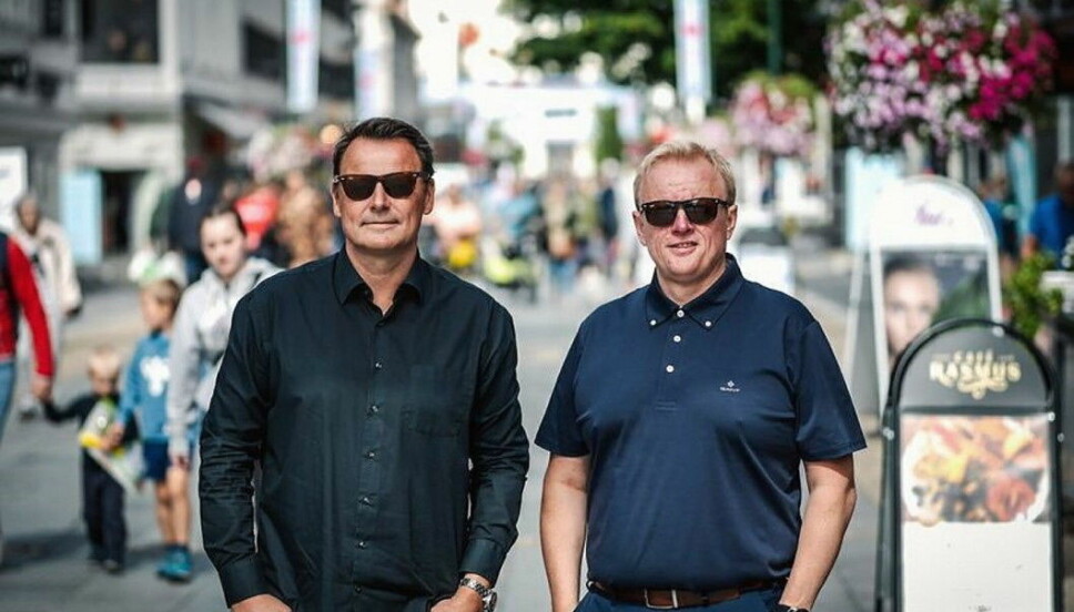 Prosjektleder Henning Ross Vestavik og markedsansvarlig Morten Johansen inviterer til Spis ute-Uka i Kristiansand. (Foto: Spis ute-Uka)