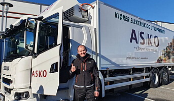 Første Asko øst-transport med el-lastebil