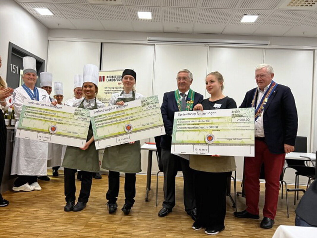 Fra premieutdelingen i Sørlandscup for lærlinger. (Foto: Chaine des Rôtisseurs, Bailliage de Sørlandet) Fra premieutdelingen i Sørlandscup for lærlinger. (Foto: Chaine des Rôtisseurs, Bailliage de Sørlandet)
