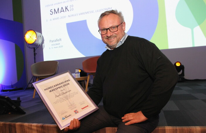 Bent Stiansen fikk Horecabransjens Ærespris i 2020. (Foto: Morten Holt)