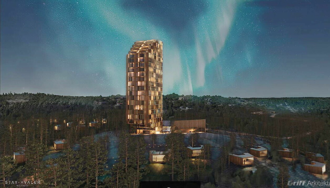 Slik kan det nye hotellet på Sand på Hvaler bli seende ut. (Foto: Griff Arkitektur)
