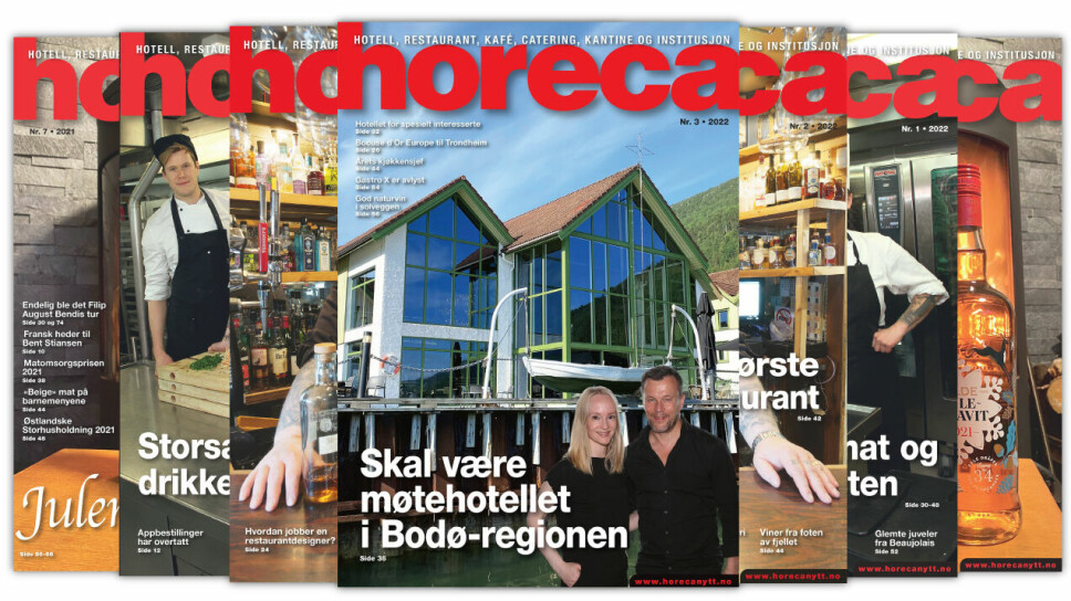 Forsiden på den tredje utgaven av Horeca i 2022. (Foto: Morten Holt/layout: Tove Sissel Larsgård)