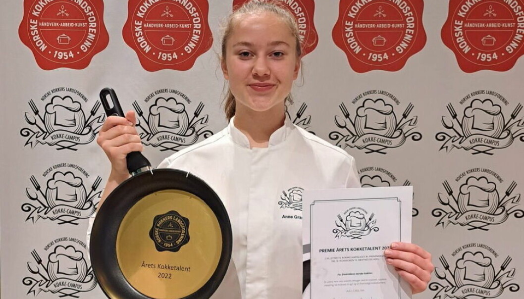Anne Urdal Gramstad er «Årets kokketalent 2022», kåret på NKLs KokkeCampus. (Foto: NKL)
