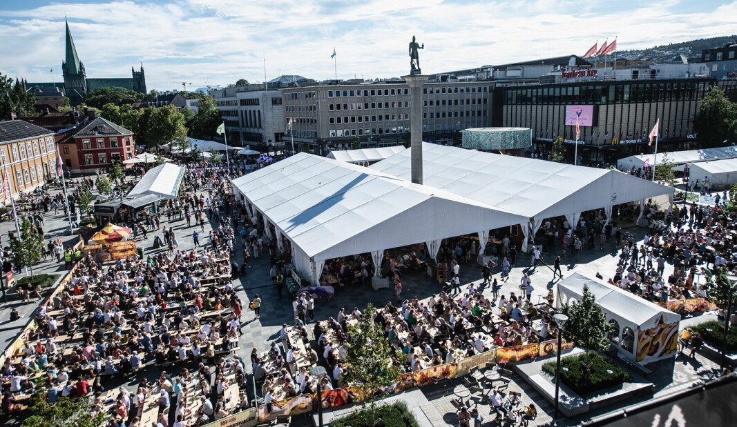 Bryggerifestivalen i Trondheim samlet i år over 50 000 besøkende, som ville smake produkter fra norske bryggerier. (Foto: Nils Heldal)