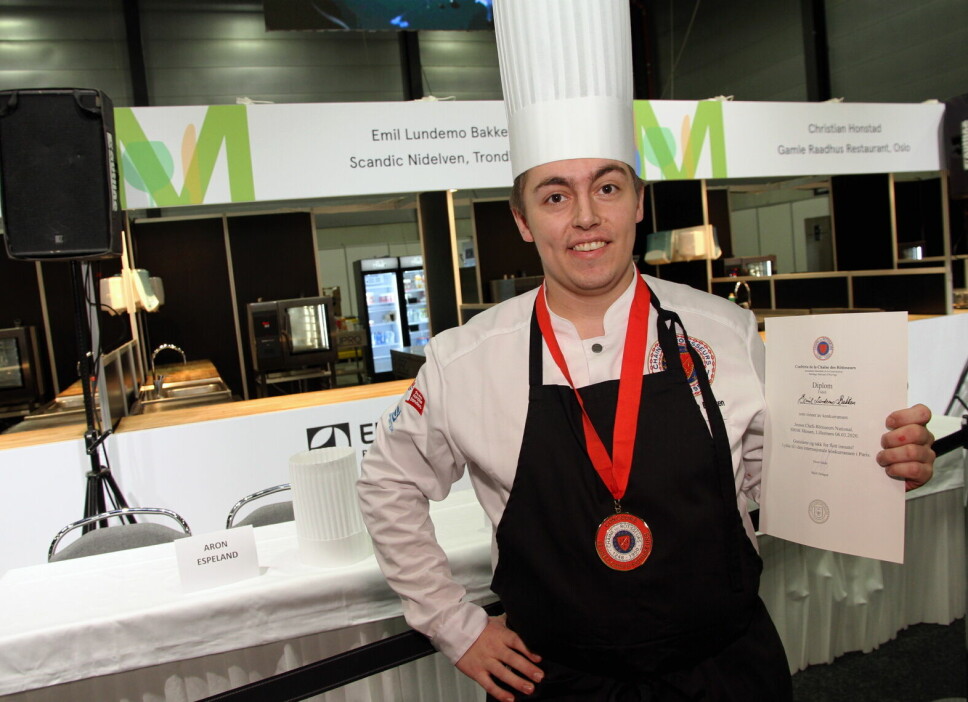Emil Lundemo Bakken er en av deltakerne i finalen i NM i kokkekunst. (Foto: Morten Holt, arkiv)