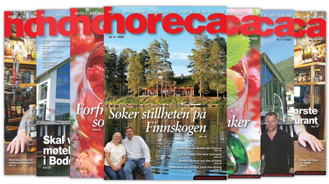 Forsiden på den femte utgaven av Horeca i 2022. (Foto: Morten Holt/layout: Tove Sissel Larsgård) Forsiden på den femte utgaven av Horeca i 2022. (Foto: Morten Holt/layout: Tove Sissel Larsgård)