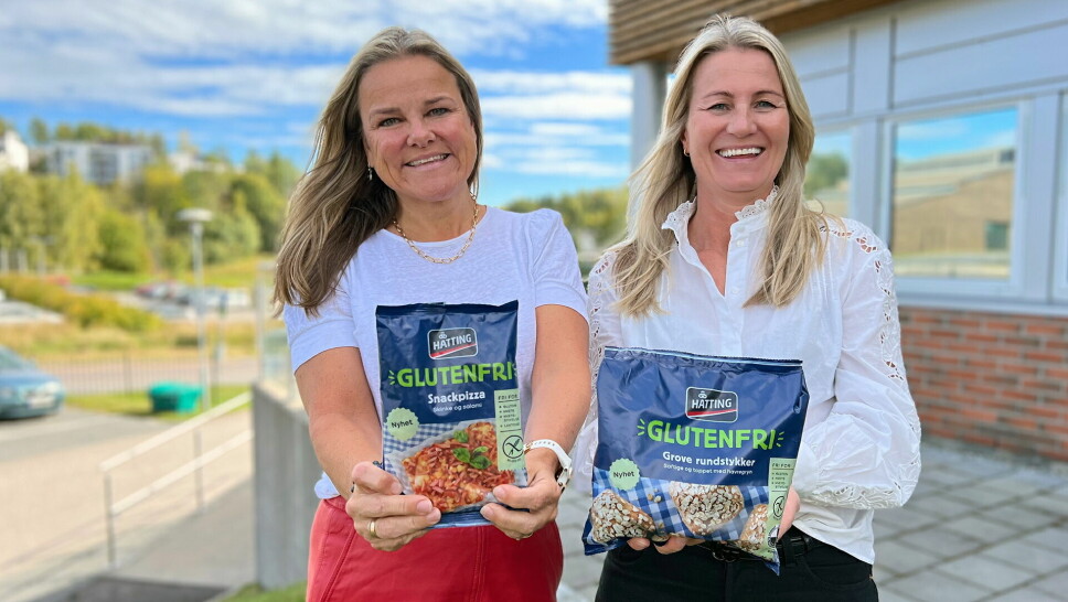 Markeds- og innovasjonsdirektør Aina Hagen og Elin Renbjør, markedssjef i Hatting, er glade for å kunne gi glutenintolerante og andre som velger glutenfritt, valgfrihet. (Foto: Lantmännen Unibake)