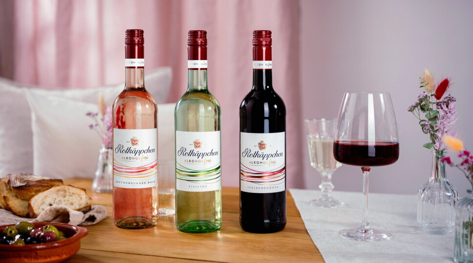 Den alkoholfrie vinen Rotkäppchen lanseres nå i Norge. (Foto: Rotkäppchen)
