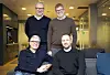 Satser mot storhusholdningsmarkedet. Bak fra venstre: Thomas Anfinsen (byråleder), Kristoffer Broeng Gjennestead (daglig leder). Foran fra venstre: Tom Aulie (managing partner), Jens Sjöberg (seniorkonsulent). (Foto: Anders Brønnum)