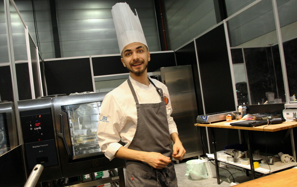 Ibrahim Aljabouri fra To Rom og Kjøkken i Trondheim nummer to i Jeunes Chef Rôtisseurs.