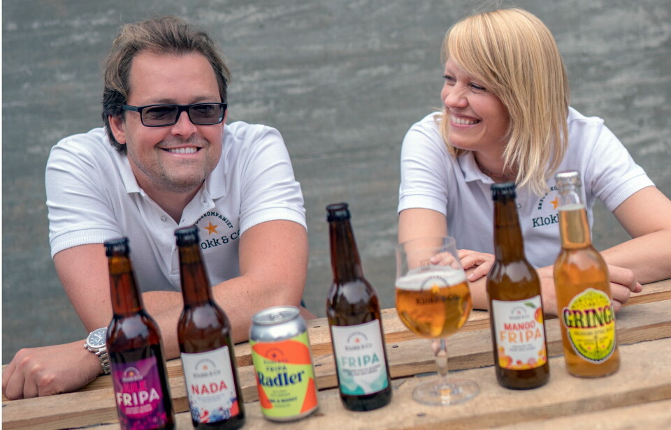 Leif Klokk og Kristine Lund, gründerne av det oslobaserte bryggeriet Klokk & Co sørger for at festivalgjengere på Tons of Rock kan finne alkoholfrie alternativer i den nye baren.