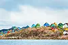 Colorful houses in Aasiaat village, western Greenland