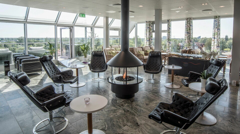 Lounge-området på First Hotel Lund.