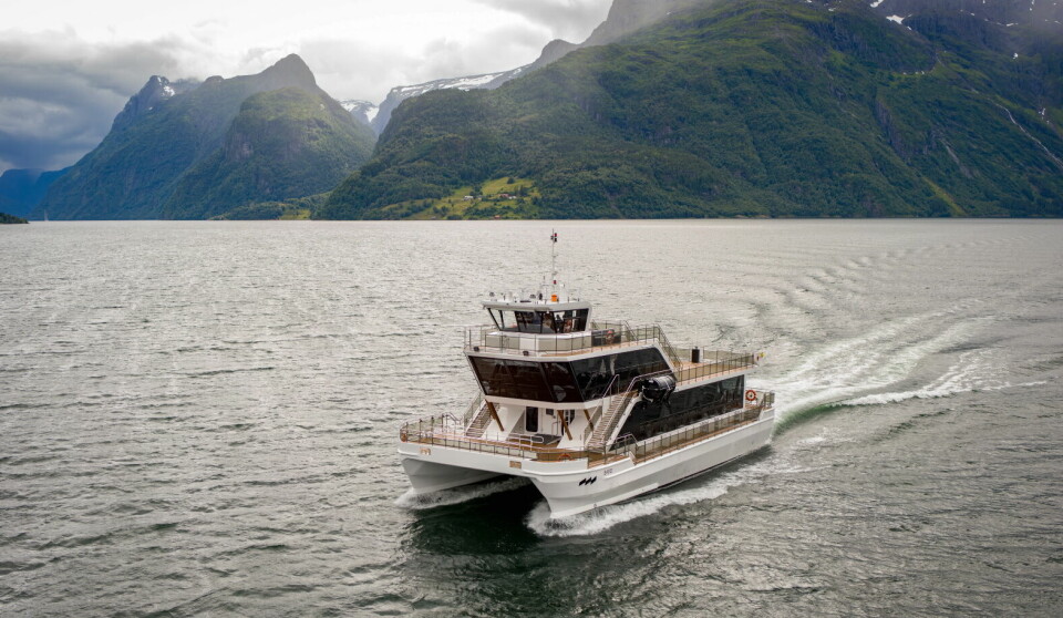 De karakteristiske katamaranbåtene i Brim-serien er designet for å gi gjestene en best mulig naturopplevelse.