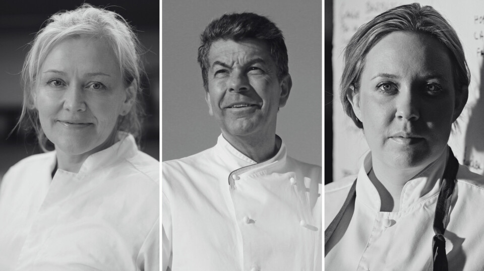 Heidi Bjerkan, Régis Marcon og Kari Innerå deltaker i dommerpanelet i Årets kokk 2023 sammen med 10 norske Bocuse d'Or-deltakere.