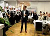 Stephen Meinich-Bache forteller om muligheter i en spennende bransje til lærlingene som deltok i Sørlandscup 2023.